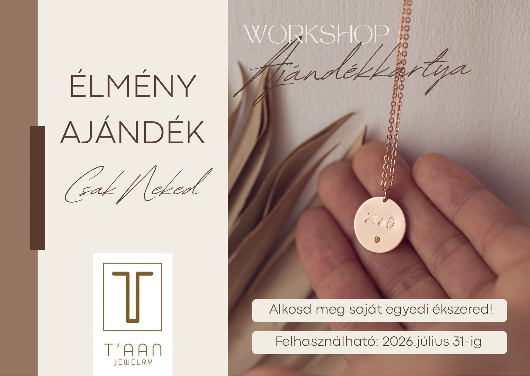 Workshop ajándékkártya
